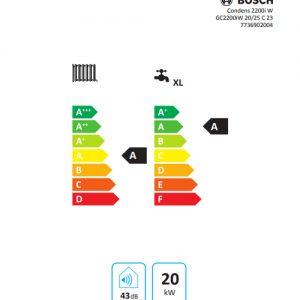 Bosch Condens 2200i W 20 kW C 23 17.200 Kcal/H Yoğuşmalı Kombi