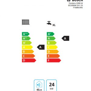 Bosch Condens 2200i W 24 kW C 23 20.726 Kcal/H Yoğuşmalı Kombi